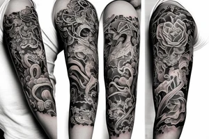 Life is brief sleeve tattoo idea