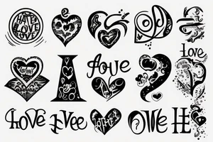 Hate and love sleeve tattoo idea