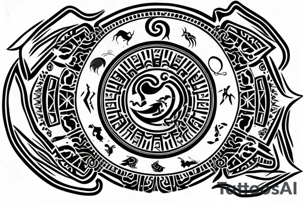 Astrological tattoo combining the astrological symbols for taurus, aries, and scorpio tattoo idea
