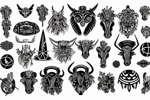 Combine the zodiac symbols for taurus, aries, and scorpio tattoo idea