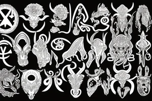 Combine the zodiac symbols for taurus, aries, and scorpio tattoo idea