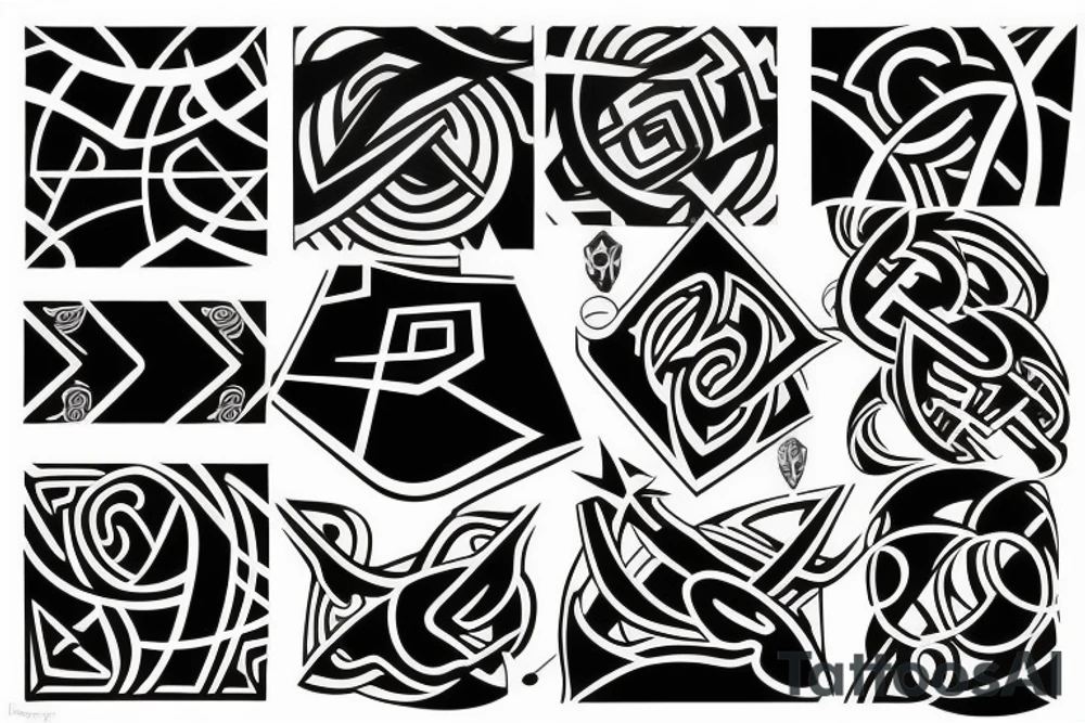 cubes tattoo idea