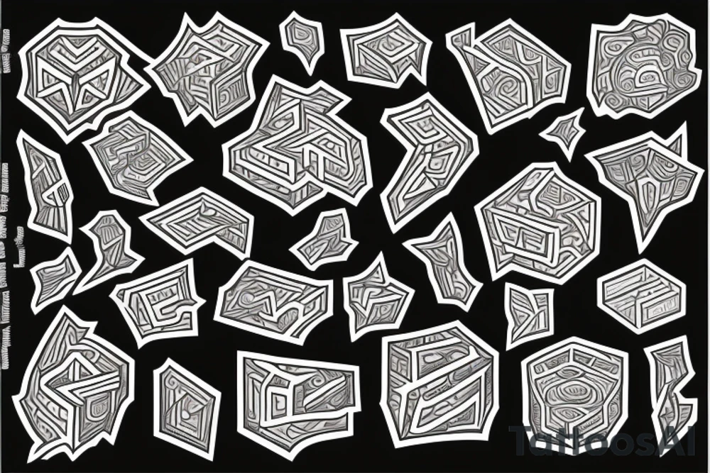 cubes tattoo idea