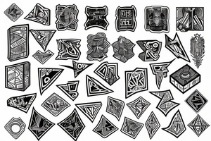 cubes tattoo idea