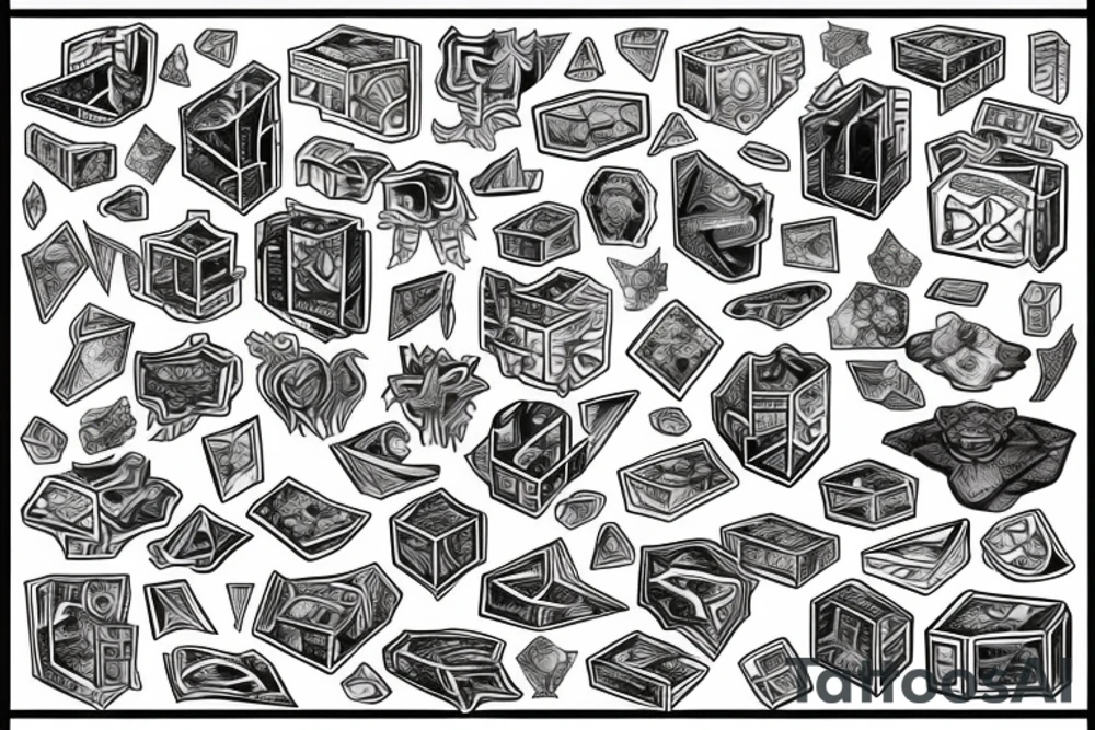cubes tattoo idea