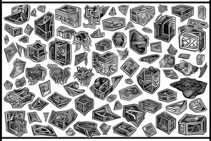 cubes tattoo idea