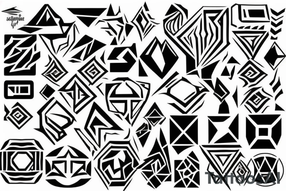 cubes that fade into black tattoo idea
