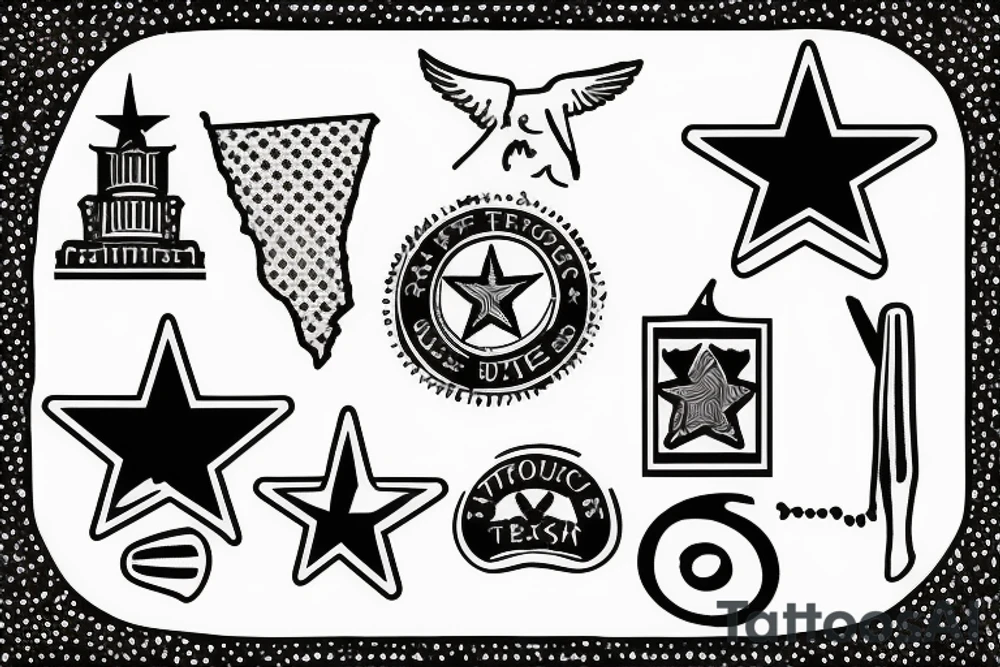 State of texas with background tattoo idea