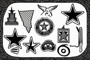State of texas with background tattoo idea