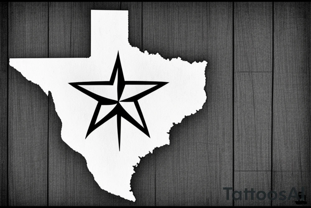 State of texas with background tattoo idea