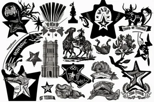 State of texas with background tattoo idea