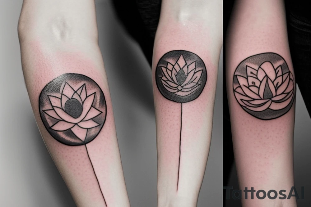 The pair tattoo design will consist of two complementary elements that represent balance and harmony when placed together. One tattoo can feature a delicate yin-yang symbol, representing the balance of opposites and the interconnectedness of life. The other tattoo can incorporate a lotus flower with its roots firmly grounded in the earth and its petals reaching towards the sky, symbolizing balance and growth. tattoo idea