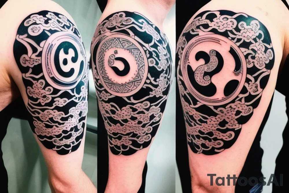 The Japanese-style tattoo will center around the yin-yang symbol, representing the duality and interconnectedness of opposing forces. The black half of the yin-yang will seamlessly blend into the white half, and vice versa, symbolizing how each side contains a small part of its opposite. The design can be embellished with traditional Japanese elements like cherry blossoms, waves, or dragons to add a touch of Eastern culture and symbolism.

The tattoo will serve as a reminder of the harmony that exists in embracing both light and dark, positive and negative, and finding balance in all aspects of life. It will reflect the Eastern wisdom that acknowledges the complementary nature of opposing forces. tattoo idea