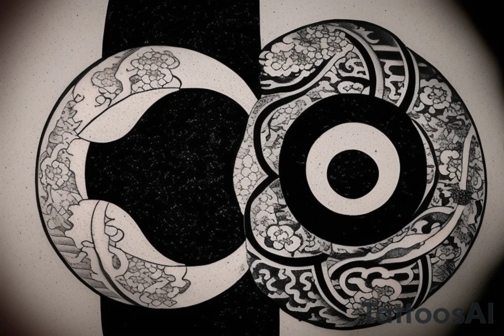 The Japanese-style tattoo will center around the yin-yang symbol, representing the duality and interconnectedness of opposing forces. The black half of the yin-yang will seamlessly blend into the white half, and vice versa, symbolizing how each side contains a small part of its opposite. The design can be embellished with traditional Japanese elements like cherry blossoms, waves, or dragons to add a touch of Eastern culture and symbolism.

The tattoo will serve as a reminder of the harmony that exists in embracing both light and dark, positive and negative, and finding balance in all aspects of life. It will reflect the Eastern wisdom that acknowledges the complementary nature of opposing forces. tattoo idea