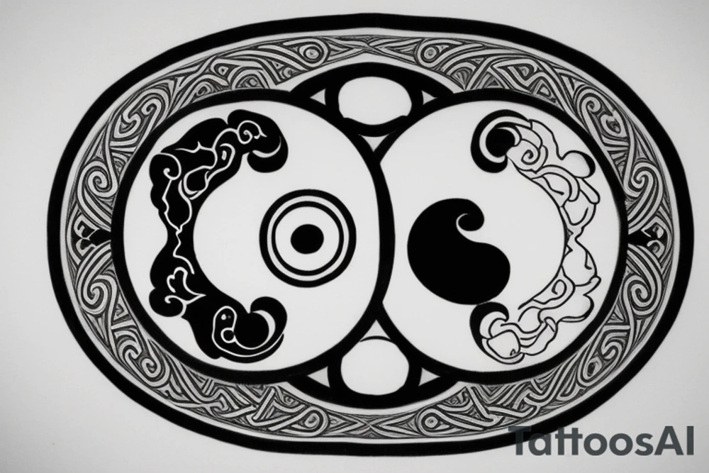 The Japanese-style tattoo will center around the yin-yang symbol, representing the duality and interconnectedness of opposing forces. The black half of the yin-yang will seamlessly blend into the white half, and vice versa, symbolizing how each side contains a small part of its opposite. The design can be embellished with traditional Japanese elements like cherry blossoms, waves, or dragons to add a touch of Eastern culture and symbolism.

The tattoo will serve as a reminder of the harmony that exists in embracing both light and dark, positive and negative, and finding balance in all aspects of life. It will reflect the Eastern wisdom that acknowledges the complementary nature of opposing forces. tattoo idea