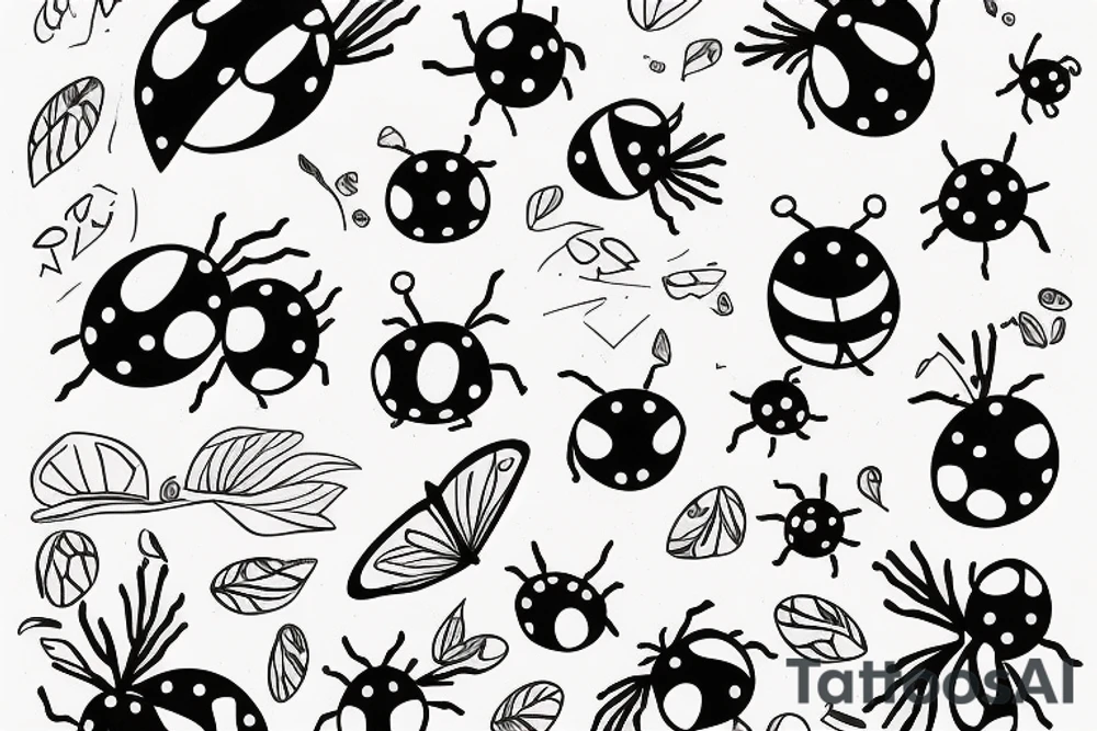 words HAVE Love with a lady bug tattoo idea