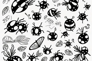 words HAVE Love with a lady bug tattoo idea