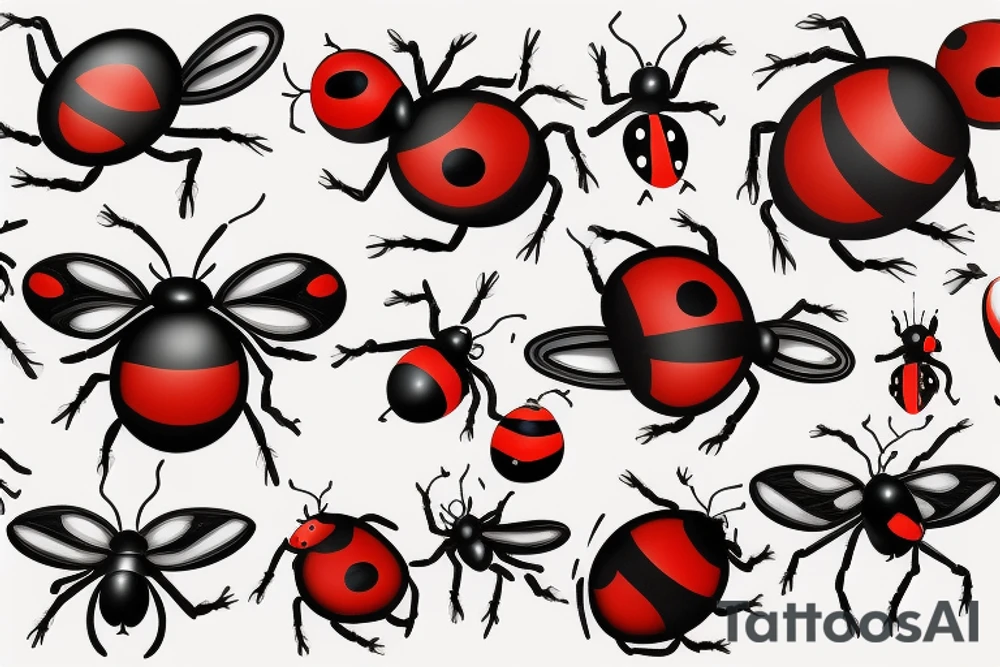 evil lady bug tattoo idea