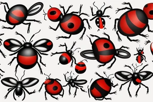 evil lady bug tattoo idea