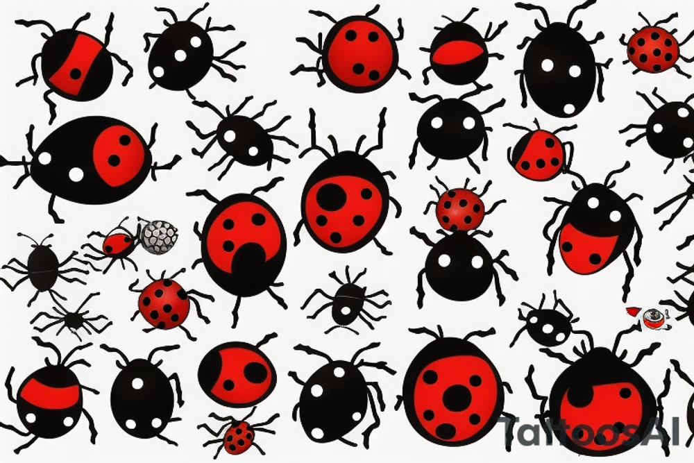 evil lady bug tattoo idea