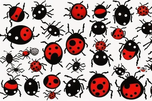 evil lady bug tattoo idea