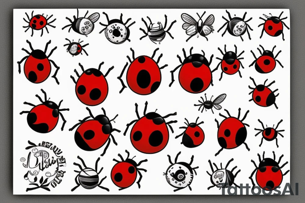 evil lady bug tattoo idea