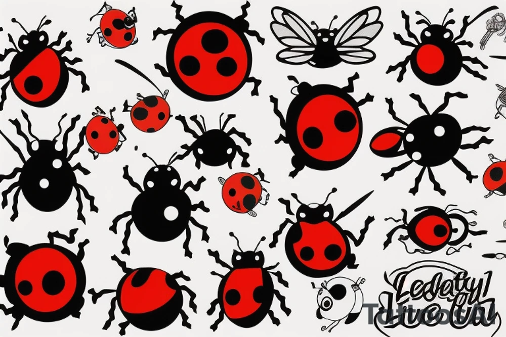 evil lady bug tattoo idea