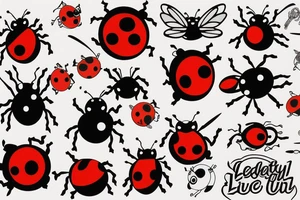 evil lady bug tattoo idea