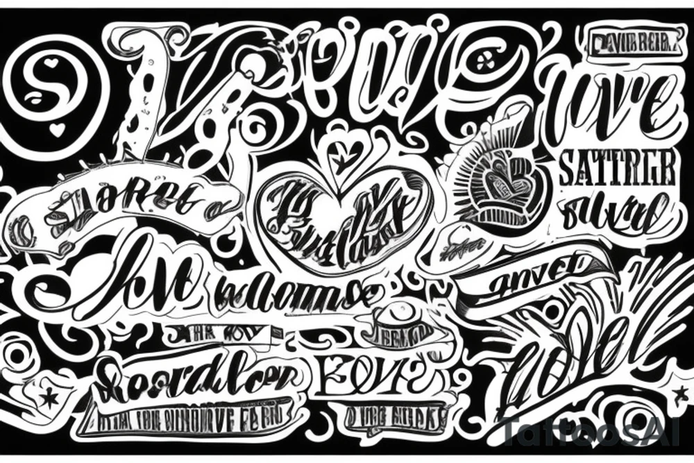 script have love tattoo idea