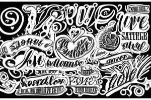script have love tattoo idea