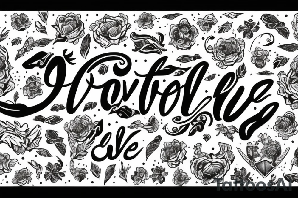 script have love tattoo idea