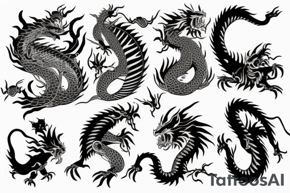 dragon and tiger tattoo idea