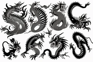 dragon and tiger tattoo idea