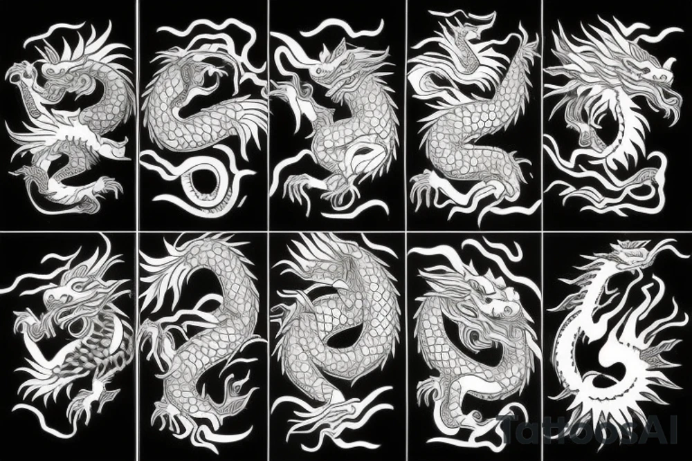 dragon and tiger tattoo idea