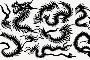 dragon and tiger tattoo idea