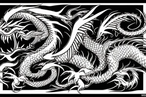 dragon and tiger tattoo idea