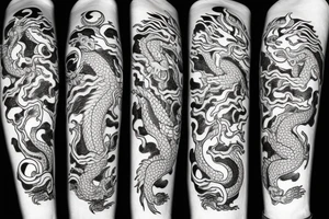 dragon and tiger tattoo idea