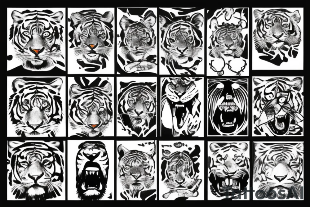 tiger ungry tattoo idea