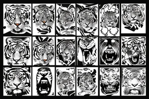 tiger ungry tattoo idea