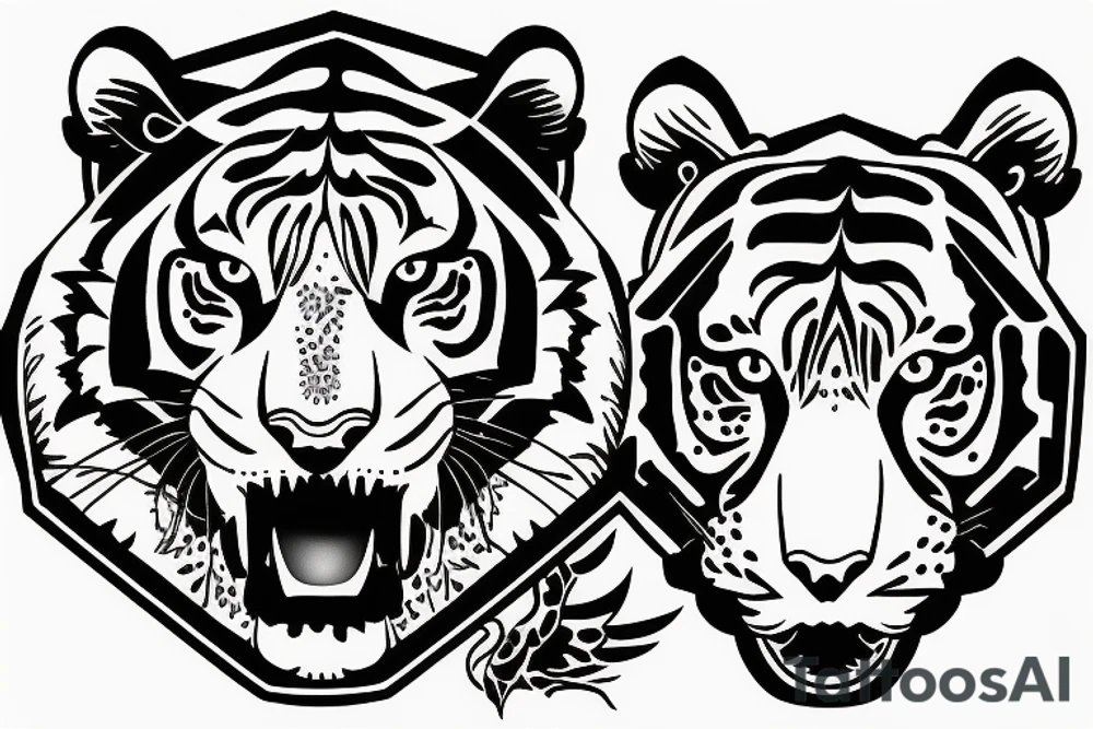 tiger ungry tattoo idea