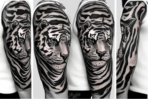 tiger ungry tattoo idea