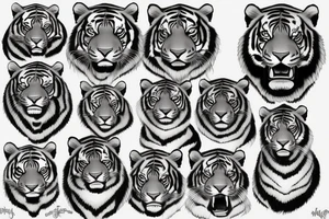 tiger ungry tattoo idea