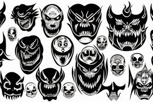 demon face tattoo idea