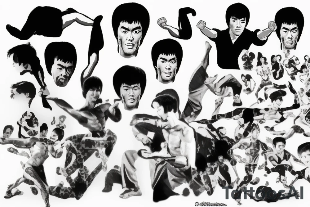 bruce lee tattoo idea