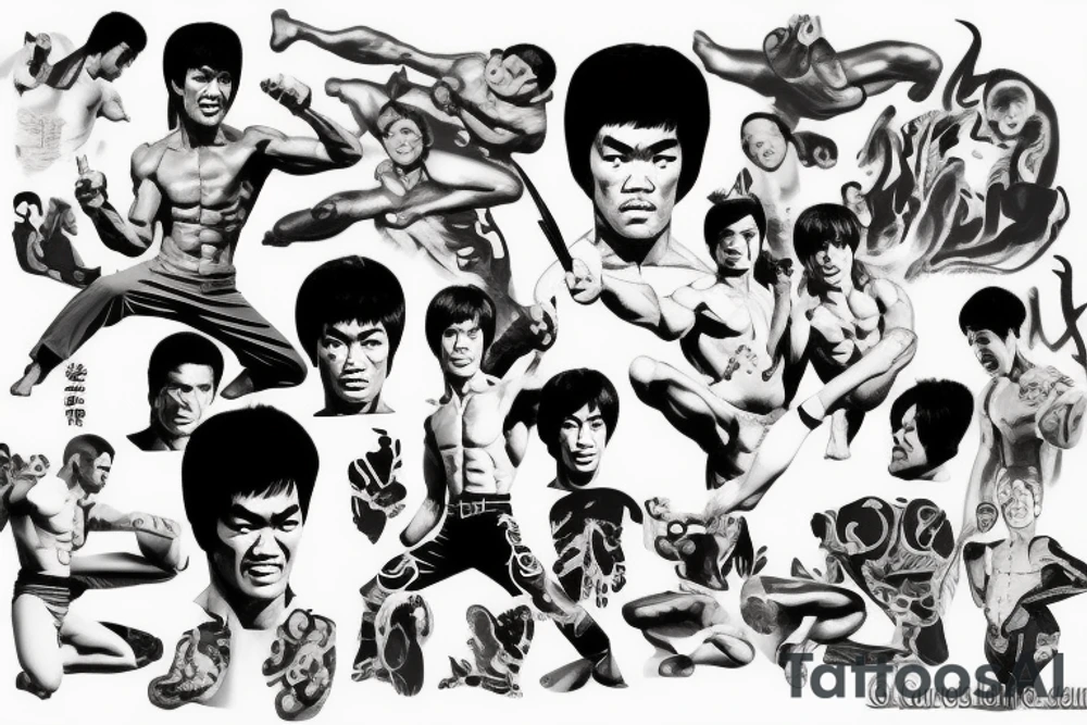 bruce lee tattoo idea