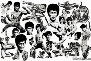 bruce lee tattoo idea