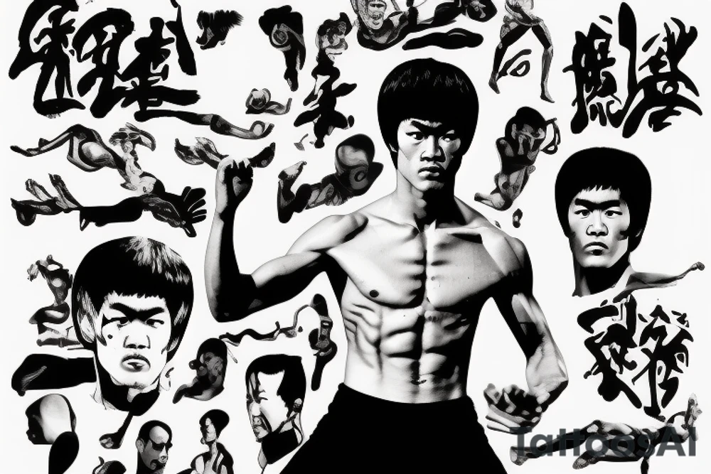 bruce lee tattoo idea