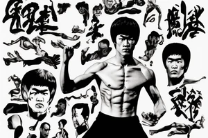 bruce lee tattoo idea