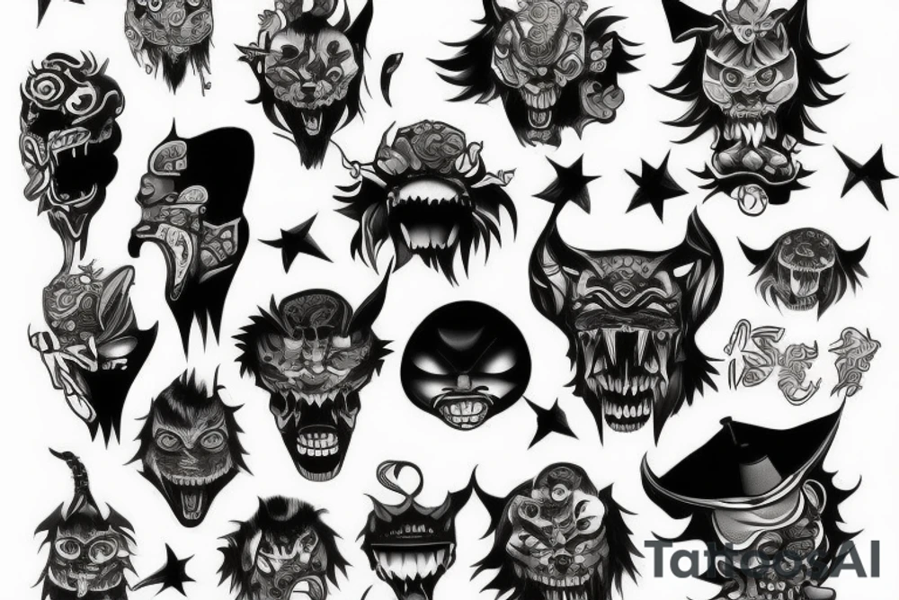 oni ungry tattoo idea