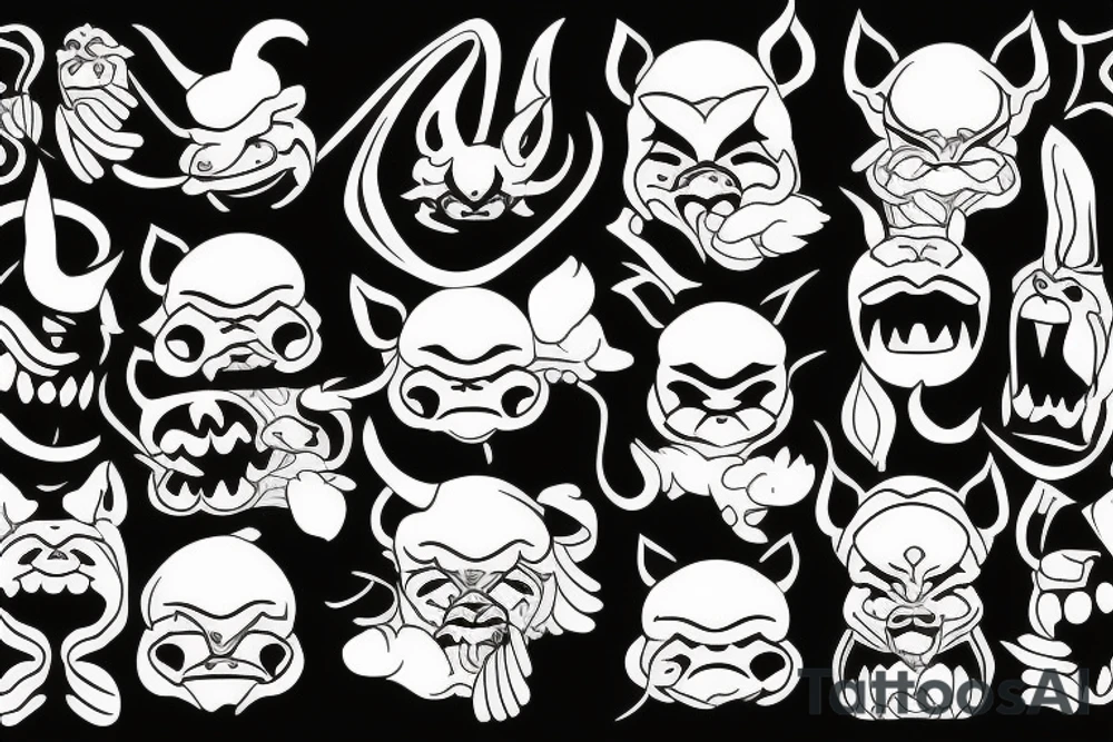 oni ungry tattoo idea